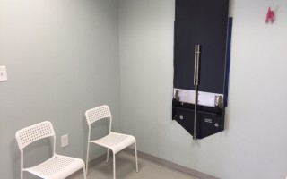 The dog exam room